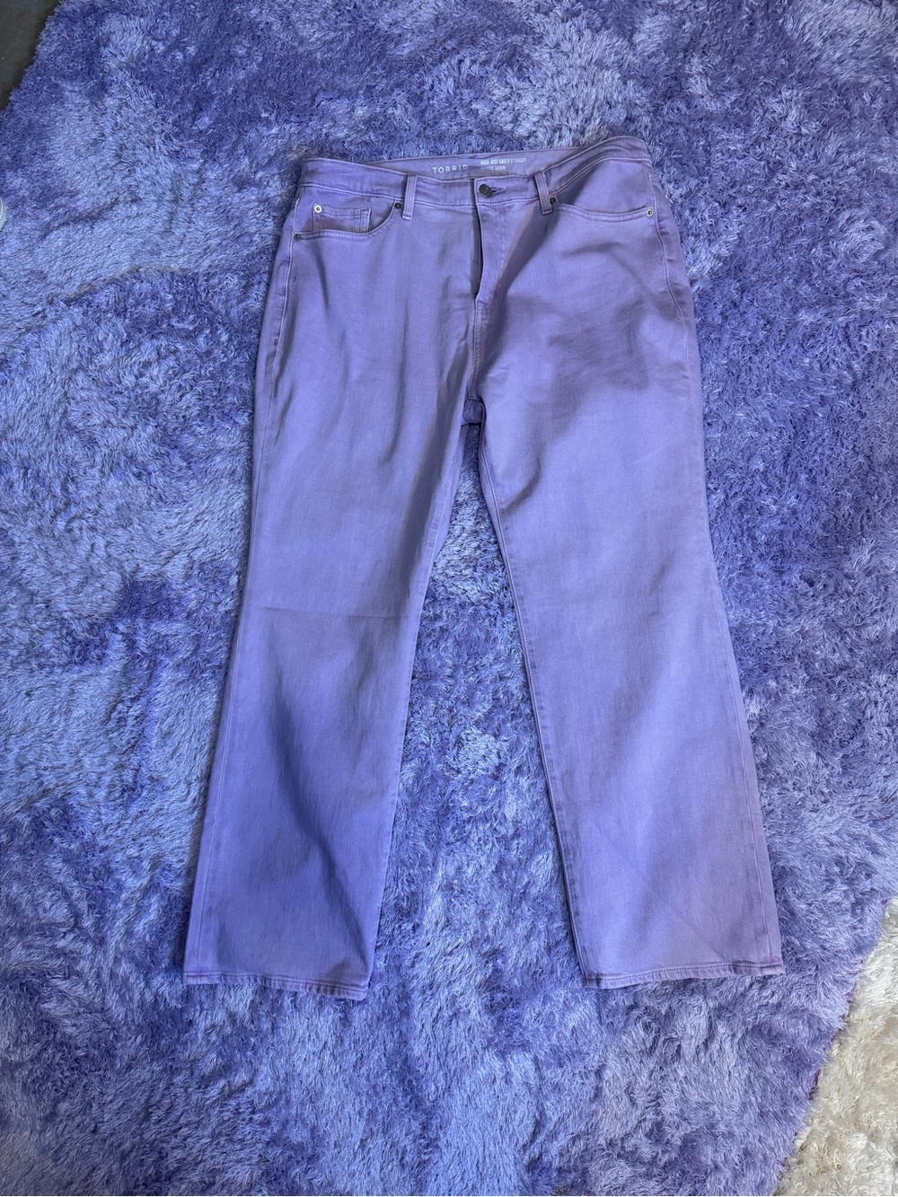 Torrid - Baggy High-Rise Straight Jean - English Hyacinth - 12r - NWT